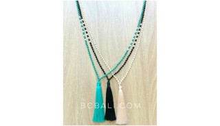 phyrus beads stone tassels necklaces pendants 