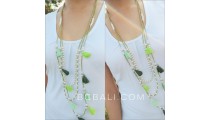 tassels necklaces beads triple fresh pearls strand bali