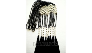 fashion tassels pearls shells necklace with crystal