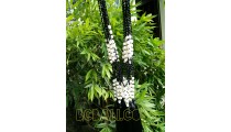 fashion tassels pearls shells necklace with crystal