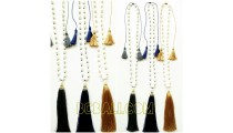 fresh water pearls beads necklaces tassels triple