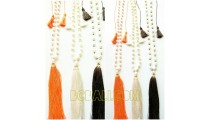 fresh water pearls pendant tassels necklaces