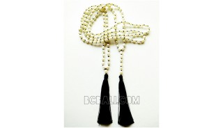 full pearls shells necklaces tassels organic