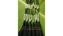 handmade tassels original pearls shells necklace