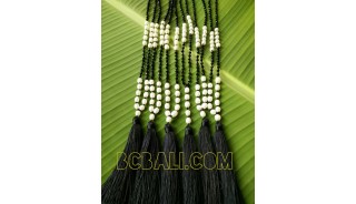 handmade tassels original pearls shells necklace