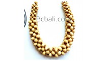 bali solid wood seeds beads choker necklaces
