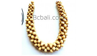 bali solid wood seeds beads choker necklaces