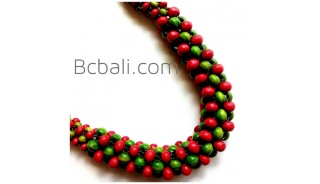 bali wooden beads necklace unique Chokers