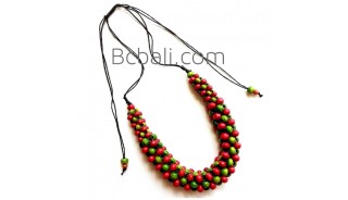bali wooden beads necklace unique Chokers
