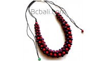 bali chokers wooden seeds beads necklaces