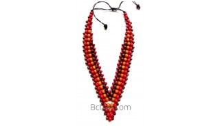 handmade necklace made by wood ethnic