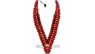 handmade necklace made by wood ethnic