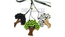 string necklaces pendant wooden palm