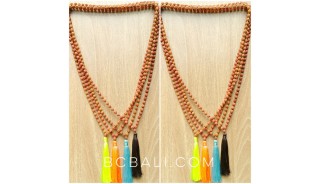 4color mala rudrasca wood necklaces yoga accessories