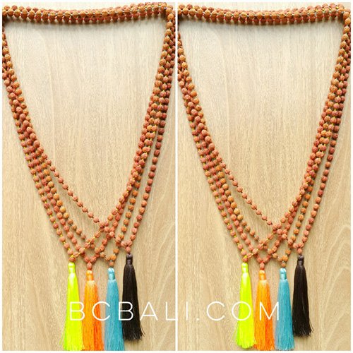 4color mala rudrasca wood necklaces yoga accessories 4color mala