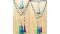 beads stone necklaces tassels fashion with fresh pearls