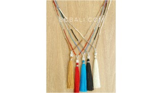 budha pendant tassels necklaces beads stoper