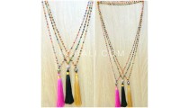crystal beads handmade tassels multi color glass