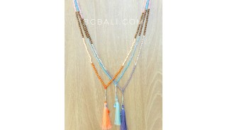 crystal bead handmade tassels tree color