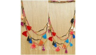 multi tassels charm tassels necklaces fashion
