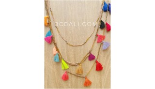multi tassels necklaces mix colors charm fashion