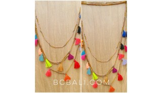 multi tassels necklaces mix colors charm fashion