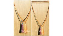 tassels necklaces long seed beads crystal design