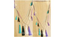 triangle tassels necklaces beads fashion 4 color