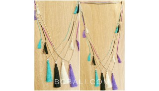 triangle tassels necklaces beads fashion 4 color
