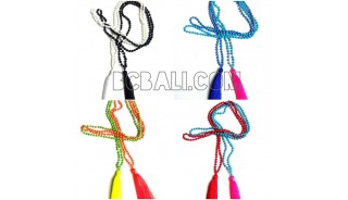 beads stone necklaces tassels long strand pendant