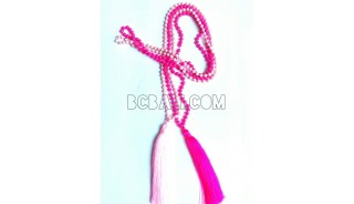 tassel beads stone necklaces handmade bali