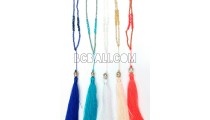 long beading tassels necklaces budha yoga