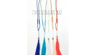 long beading tassels necklaces budha yoga
