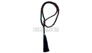long tassel necklaces pendant bead wooden
