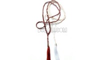 necklaces tassel bead metalic with crystal