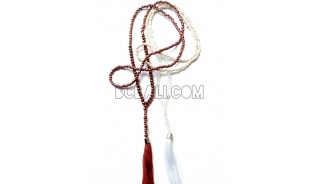 8 color necklaces tassel bead metalic crystal