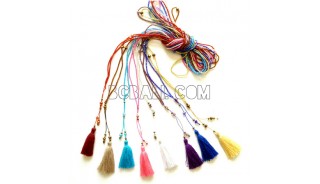 necklaces tassels sugar beads small silver