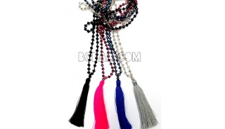 tassel necklaces beading crystal pendant bali