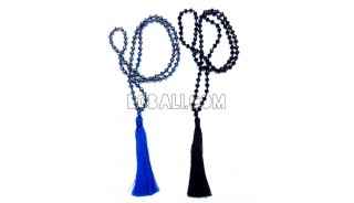 long tassel necklaces beads crystal pendant handmade