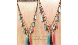 bali tassels handmade necklaces charm multi designs