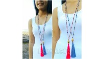 budha chrome necklaces tassels crystal beads