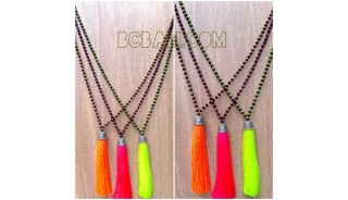 crystal beads tassels pendant necklaces new 