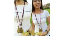 crystal beads necklaces leaves pendant golden