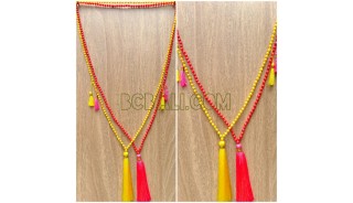 fashion necklace bead tassel triple charming bali