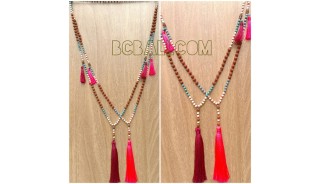 fashion necklaces tassels mala bead handmade designs