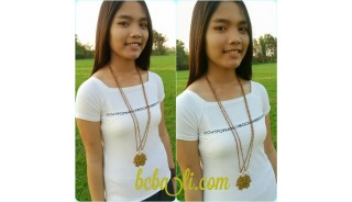 golden pendant hamza bronze hand necklaces bali