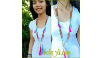 handmade necklaces tassels tree color genetri 