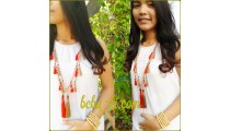 organic wooden beads sabo necklaces tassels 