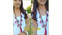 tassel necklaces wood bead jewelries designs