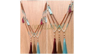 tree color tassel rudraksha bead handmade bali